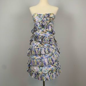 CYNTHIA STEFFE Abstract Floral Mini Dress size 2